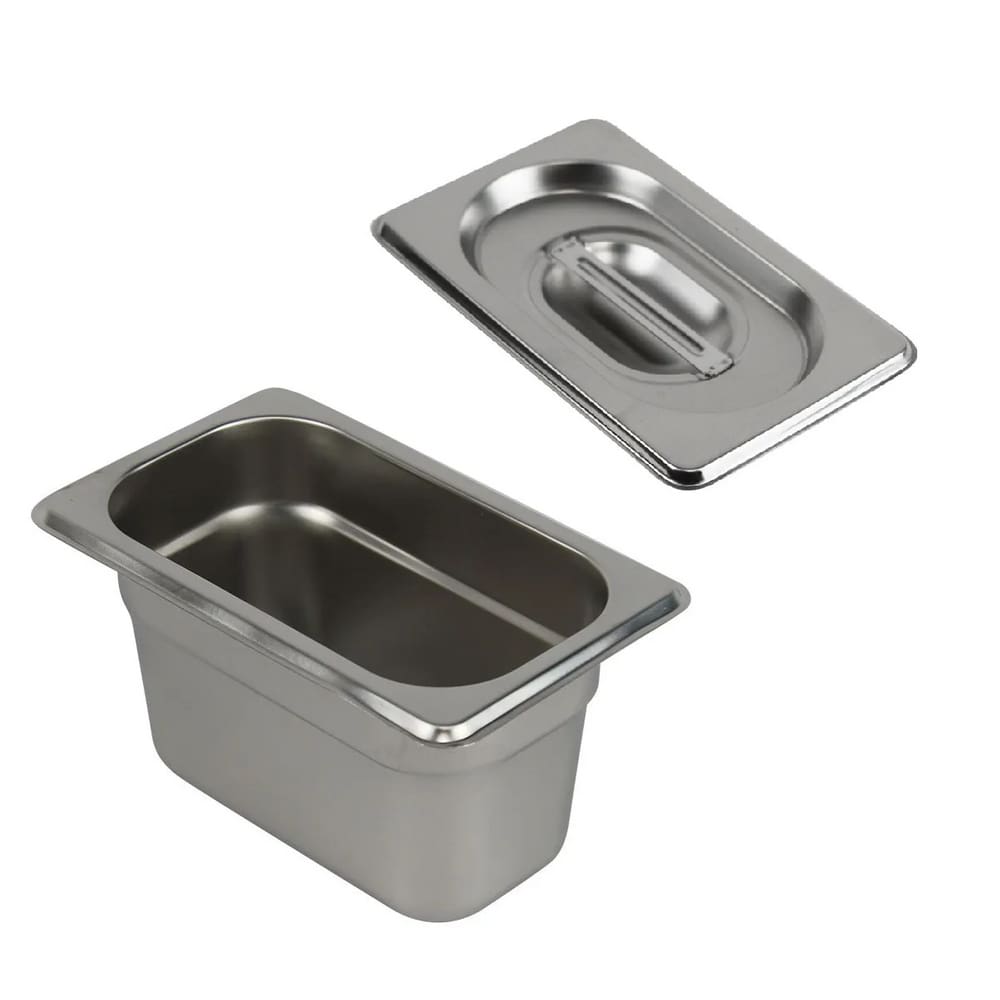 Cuba Gastronômica Buffet GN 1/9 100mm Aço Inox Sem Alça com Tampa