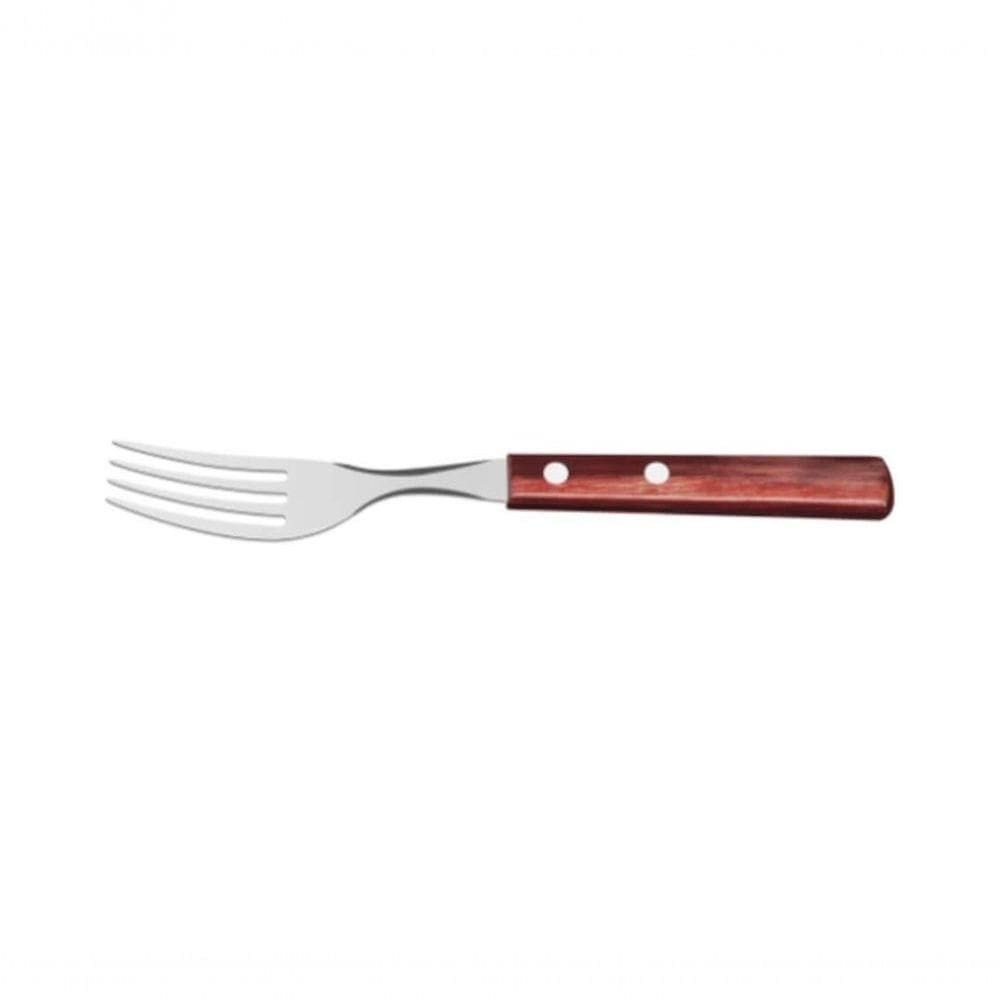Garfo De Mesa Tramontina Inox Cabo Polywood Vermelho