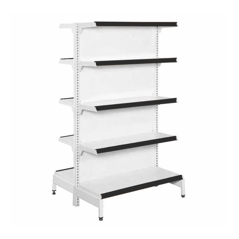 Gôndola Prateleira 5 Níveis 40x30 New Plus 1,70 Central Inicial pe Preto - sa Gôndolas