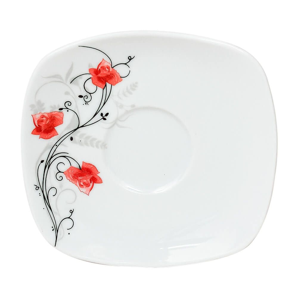 Pires de Porcelana Rosas - Brilho de Diamante 14cm 1 peça