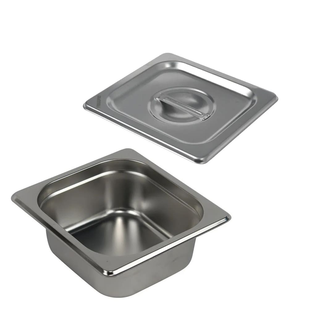 Cuba Gastronômica Buffet GN 1/6 65mm Aço Inox Sem Alça com Tampa