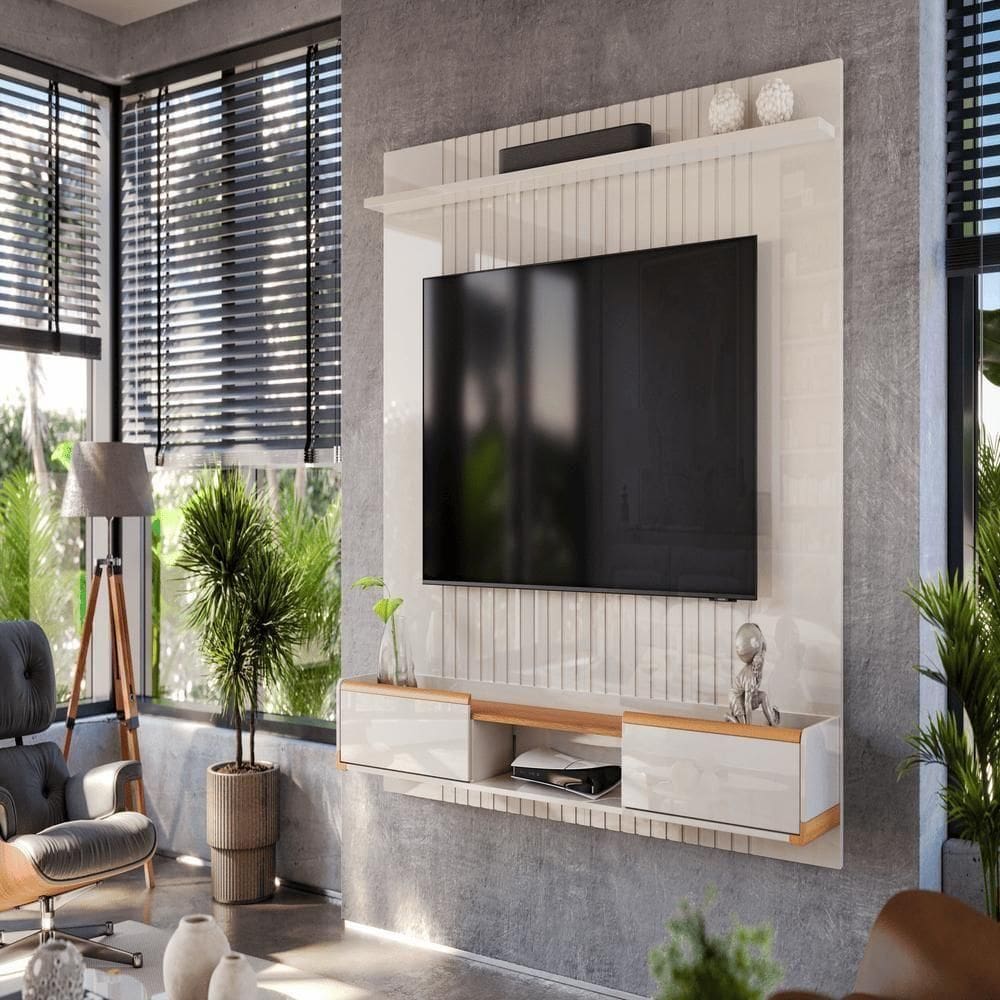 Painel Bancada Arabia Off White Perolizado-jequitiba