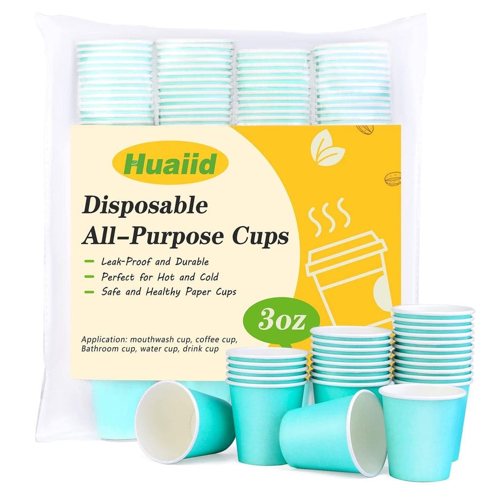 Copos de papel Huaiid 200 Pack 90mL descartáveis para banheiro azuis