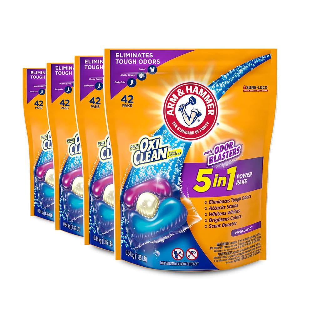Detergente para roupa Arm & Hammer Plus Odor Blasters 168 unidades