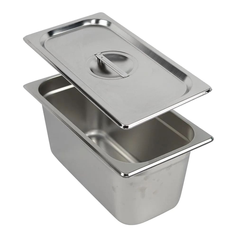Cuba Gastronômica Buffet GN 1/3 100mm Aço Inox Sem Alça com Tampa