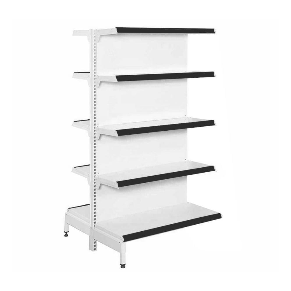 Gôndola Prateleira 5 Níveis 40x30 New Plus 1,70 Central Continuação pe Preto - Sa Gôndolas