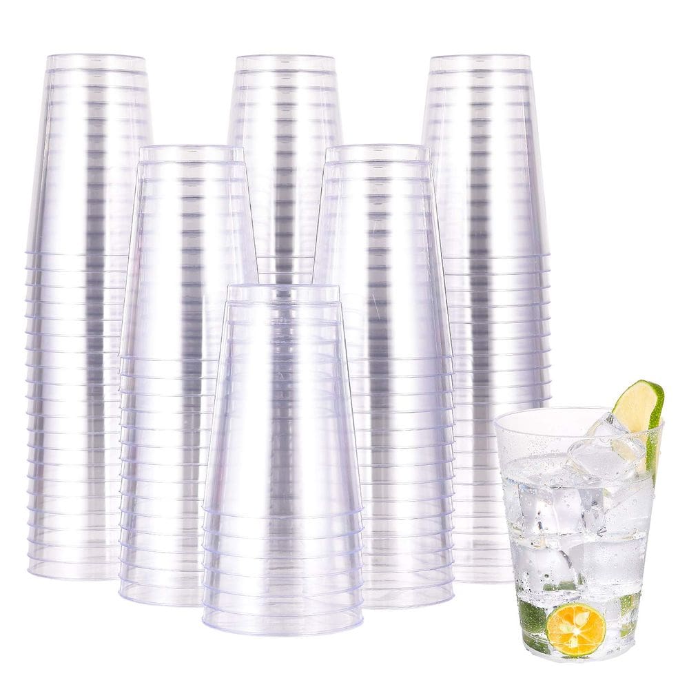 Copos de plástico JOLLY CHEF 350ml Clear, pacote com 100 unidades para festa