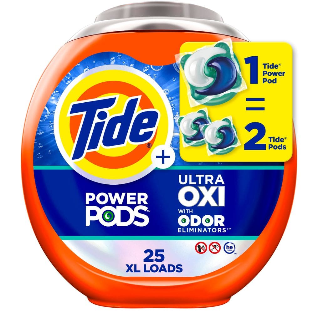 Detergente para roupa Tide Ultra OXI Power PODS 25 pacotes