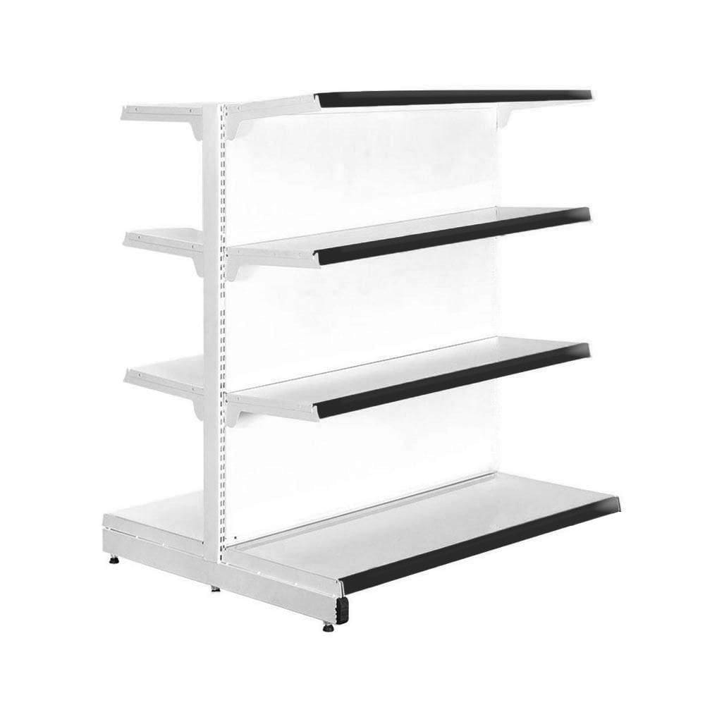 Gôndola Prateleira 4 Níveis 40x30 New Plus 1,40 Central Continuação pe Preto - Sa Gôndolas