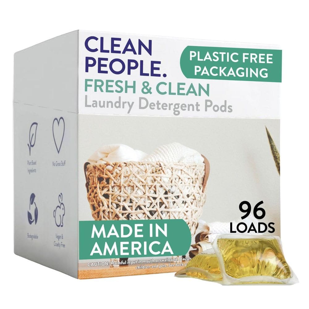 Cápsulas de detergente para roupa The Clean People, pacote 96
