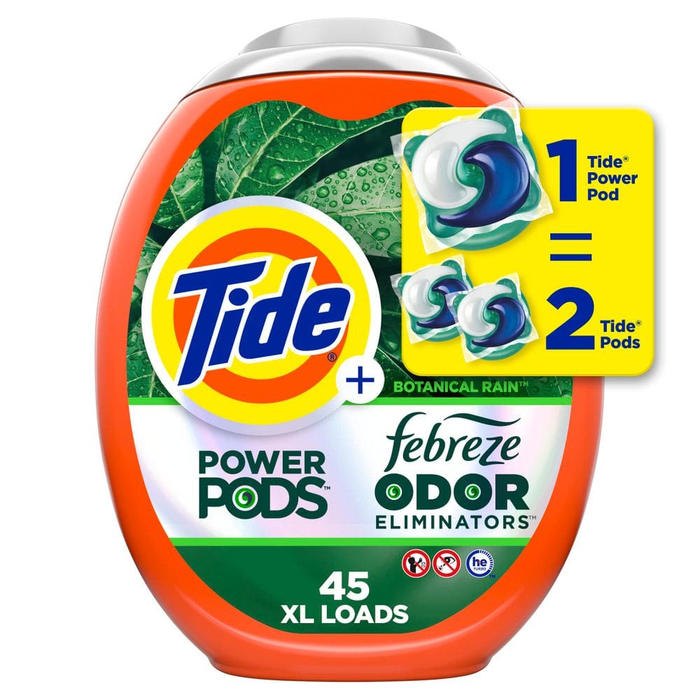 Pacotes de detergente para roupa Tide Power Pods 45 unidades