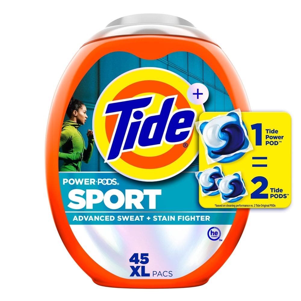 Pacotes de detergente para roupa Tide Power Pods 45 unidades com Febreze