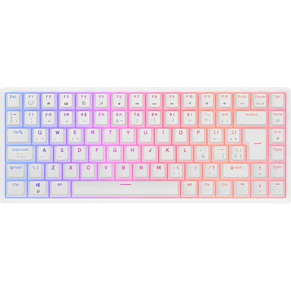 Teclado Mecanico Royal Kludge RK84 75% RGB Se Fio Switch Red