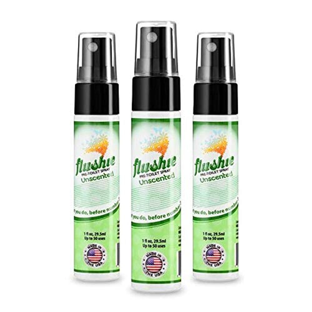 Spray de banheiro Flushie Pre-Toilet Sprays tamanho de viagem