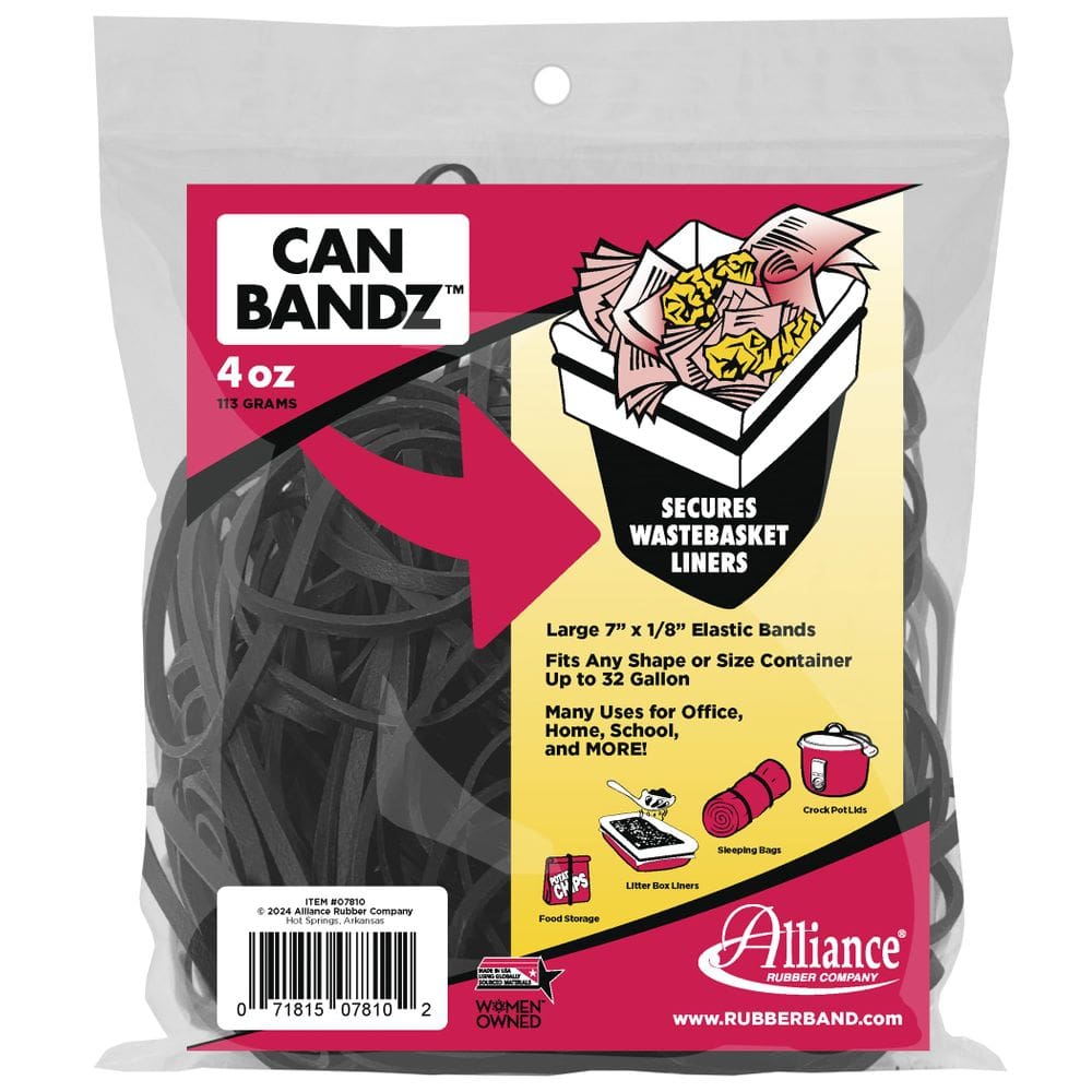Bandas de borracha Alliance Can Bands 7x0,3 cm 50 faixas pretas