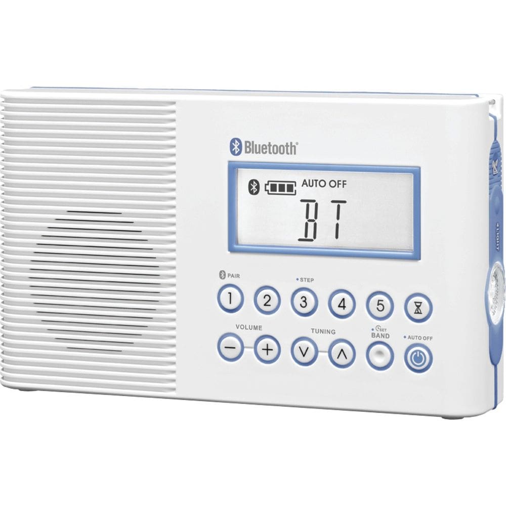 Rádio de chuveiro Sangean H202 AM/FM Weather Alert à prova d`água