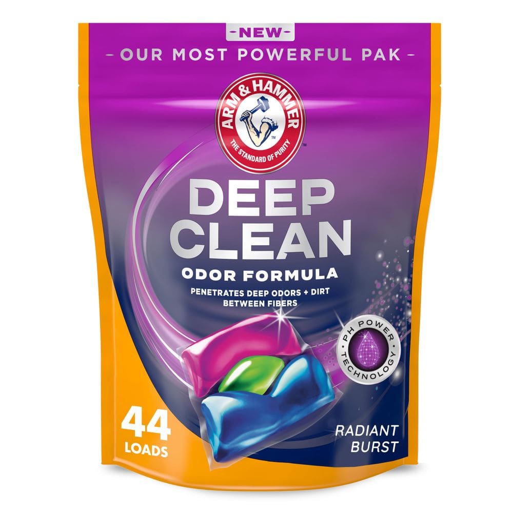 Detergente para roupa ARM & HAMMER Deep Clean Odor 44 Power Paks