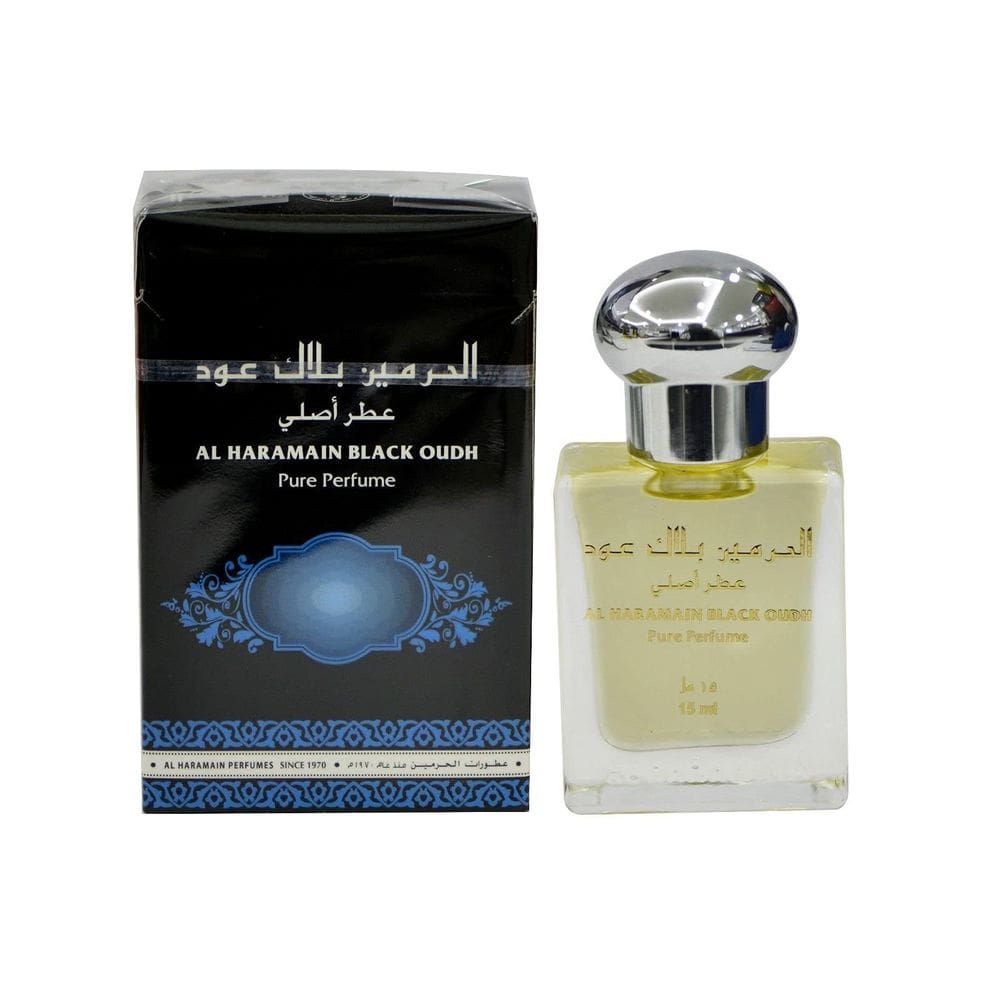 Perfume Al Haramain Black Oud unissex, óleo de perfume de 15 ml