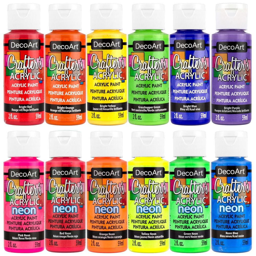 Tinta artesanal DecoArt DASK396 acrílico 60 ml 12 unidades brilhantes