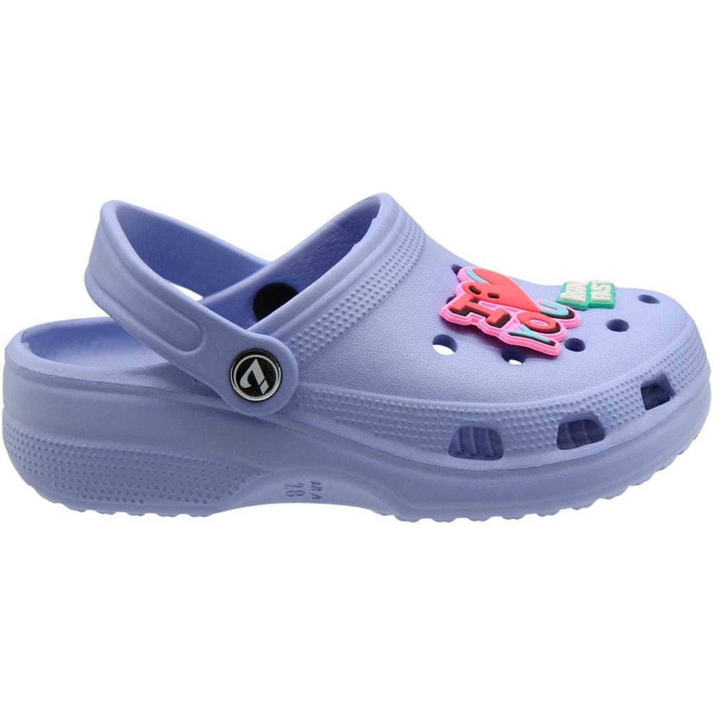 Clog Juvenil Largo Yvate Bottons Removíveis Confortável Menina