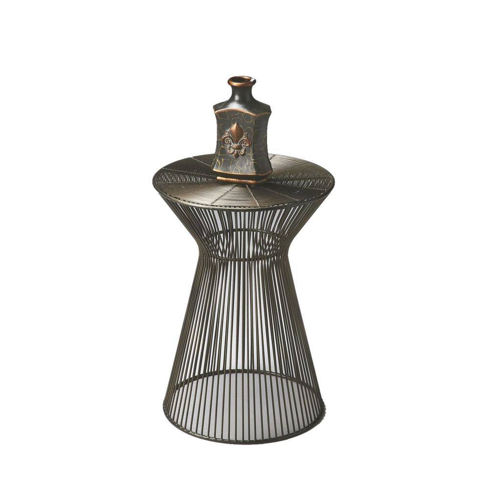 Mesa Accent Offex Transitional Round Black 46cm H