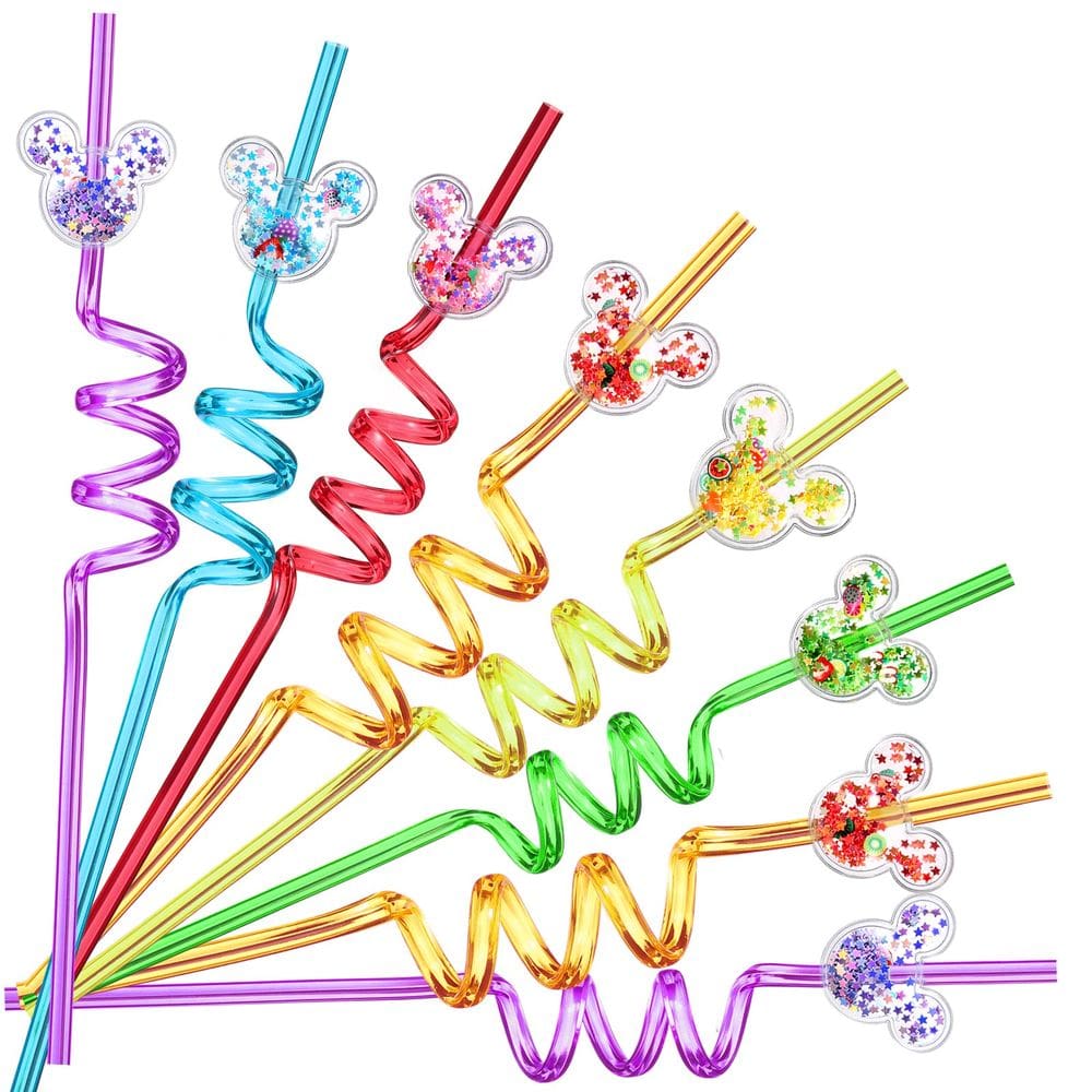 Canudos reutilizáveis Party Favors AFZMON Glitter Mouse Ear x24