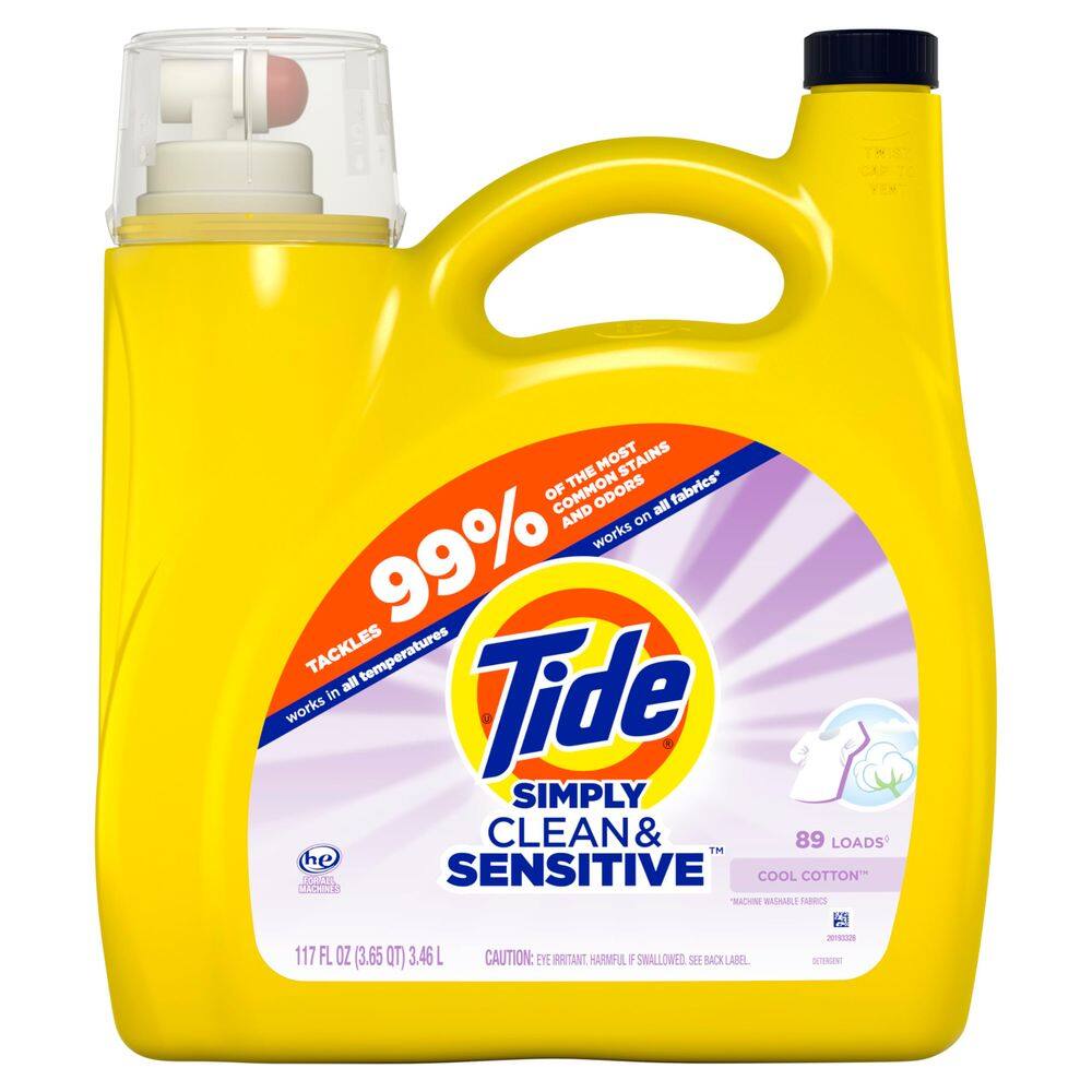 Detergente para roupa Tide Simply Clean & Sensitive 3,47 L 89 cargas
