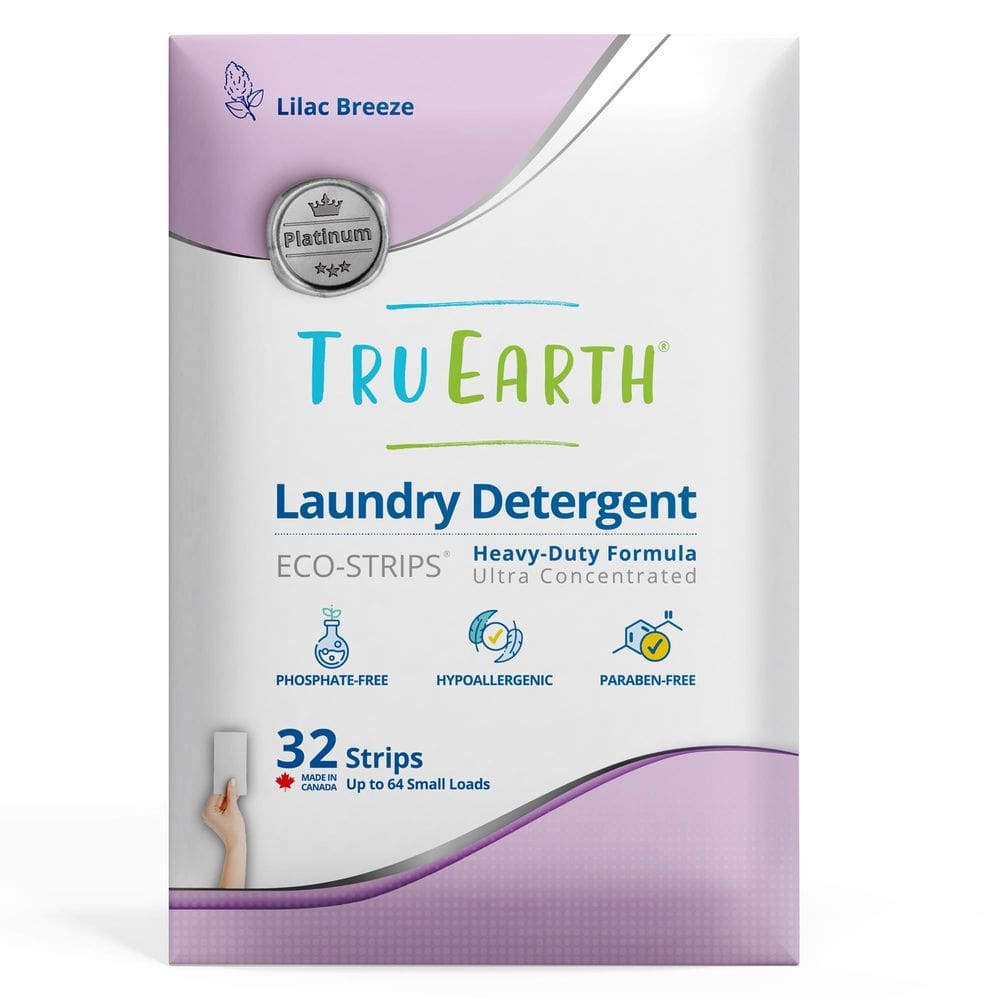 Folhas de detergente para roupa Tru Earth Platinum 64 Loads