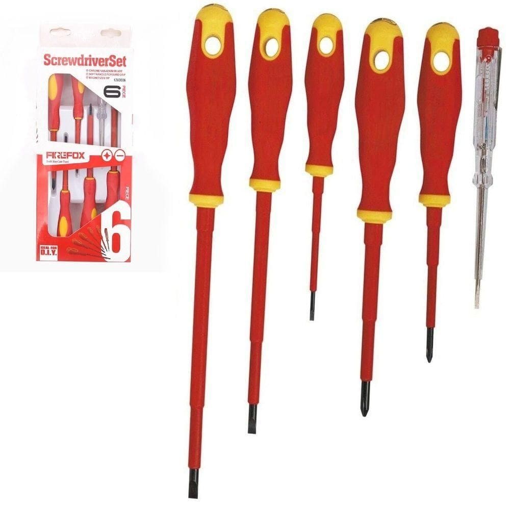 Jogo Chaves Fenda E Philips Isolada Eletricista 1000v Imantada 6 Peças Profissional