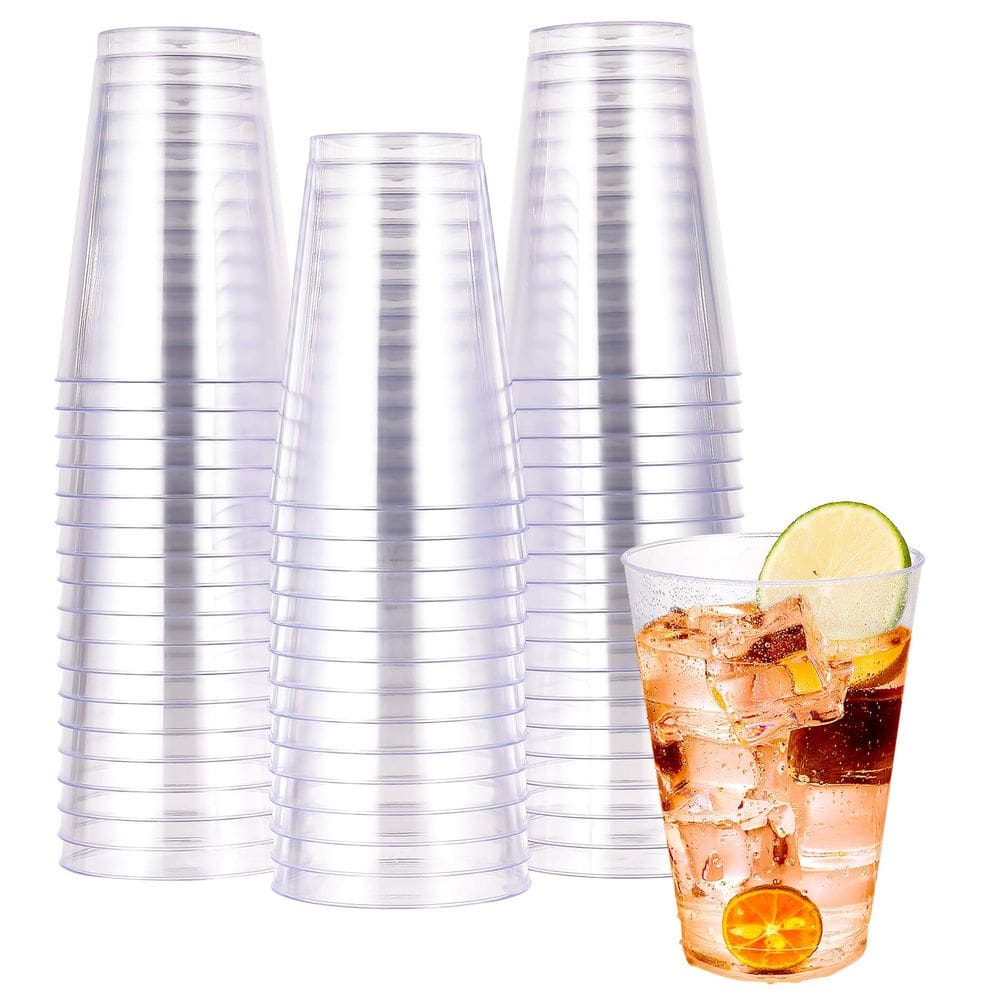 Copos de plástico JOLLY CHEF 400mL Clear, pacote com 50 unidades para festa