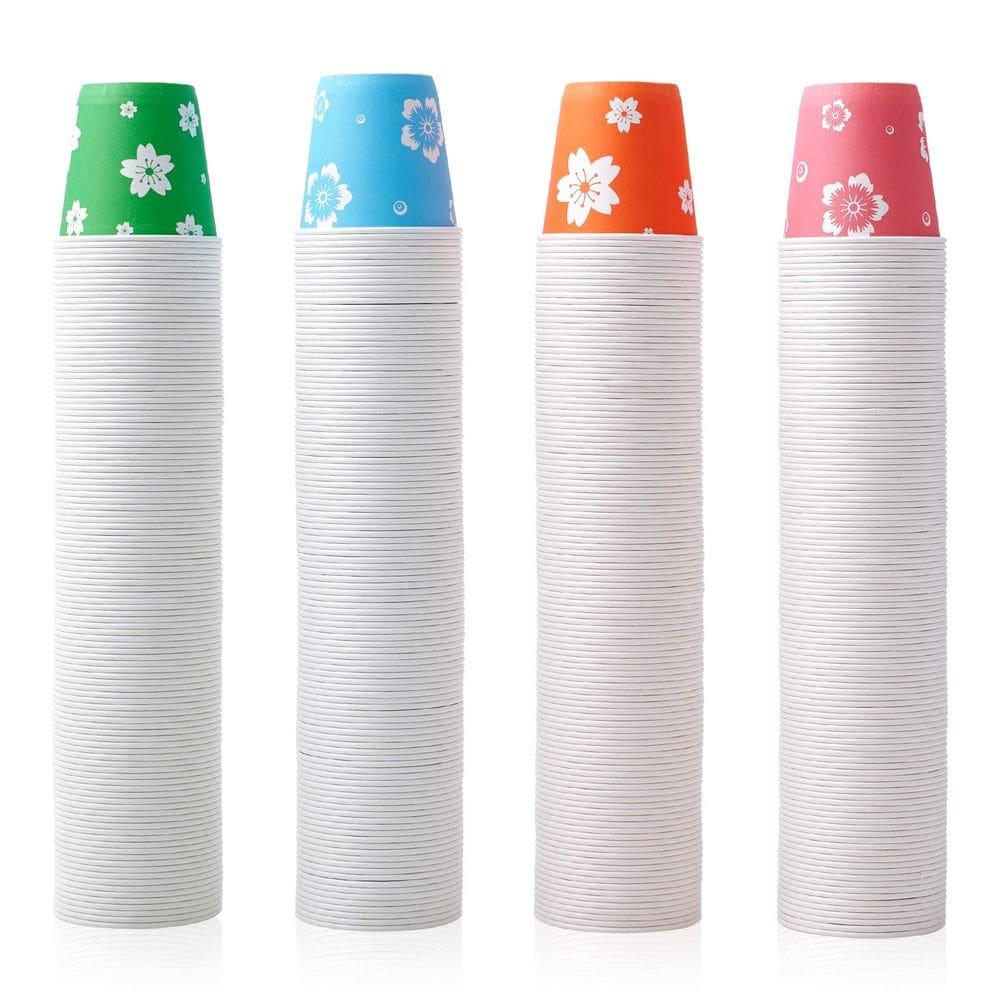 Copos de banheiro descartáveis LITOPAK 400 Pack 90mL coloridos