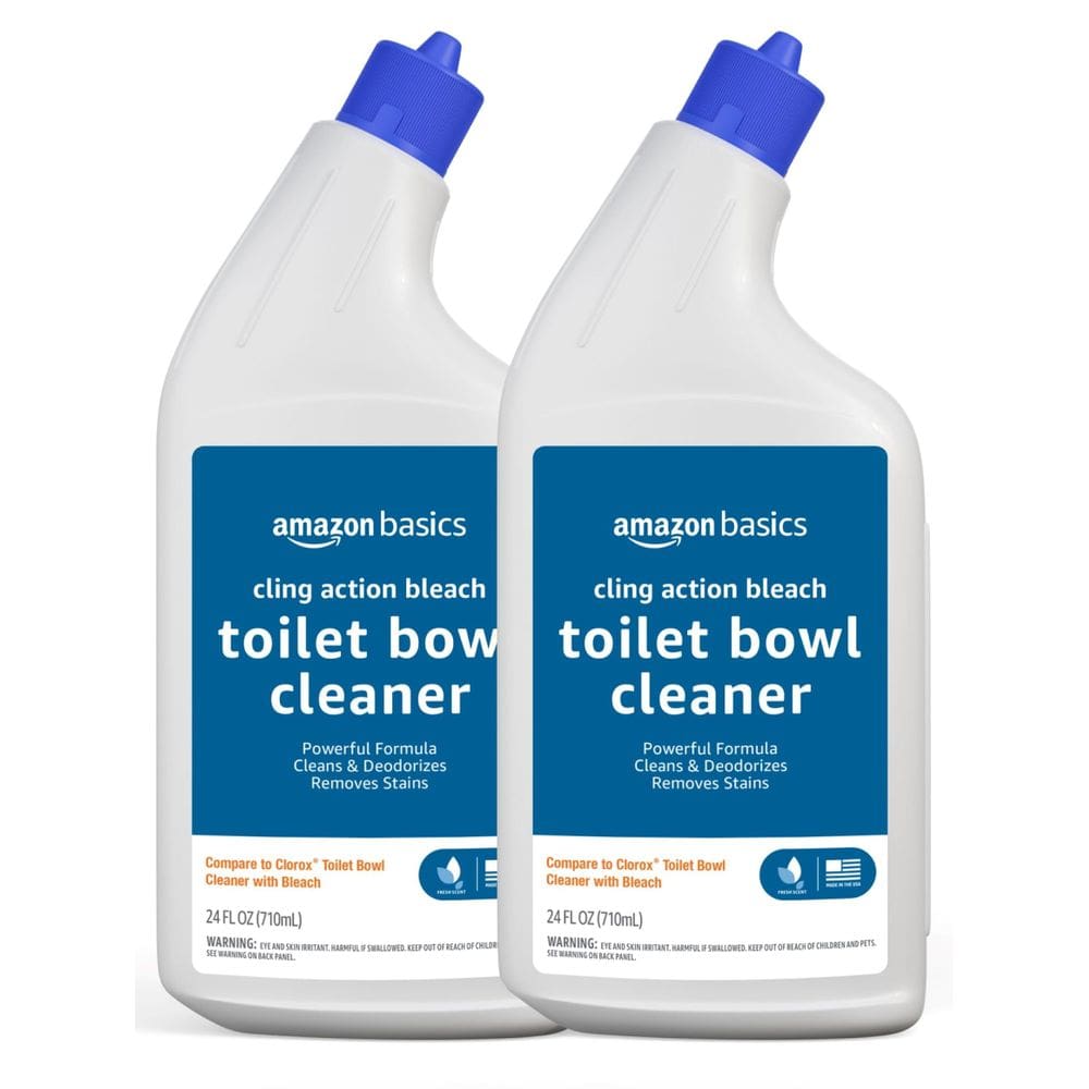 Limpador de vasos sanitários Amazon Basics Cling Action Bleach 700mlX2