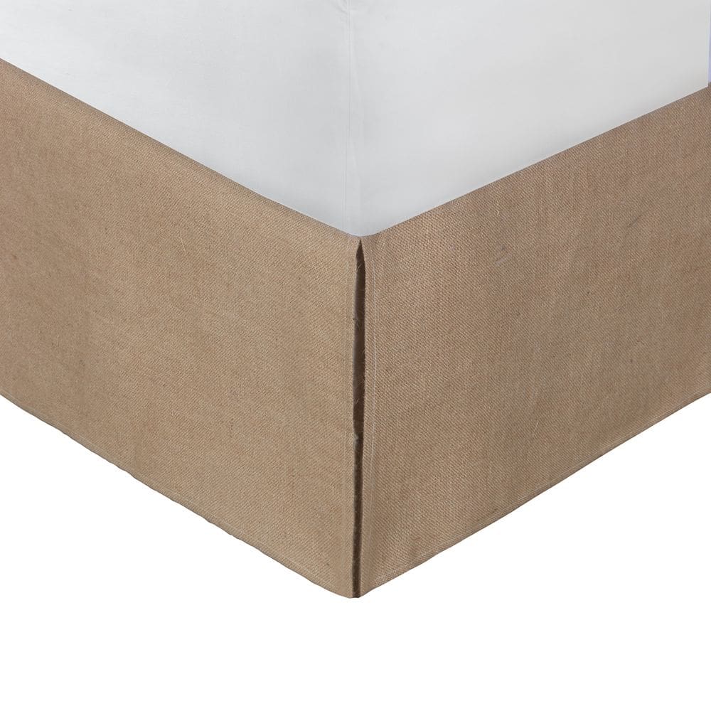 Saia de cama Greenland Home Burlap Natural em tamanho real