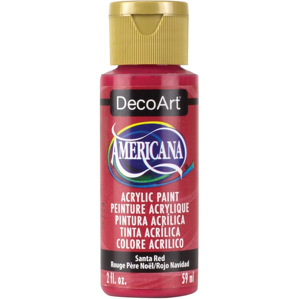 Tinta acrílica DecoArt Americana Santa Red 60mL Não tóxica