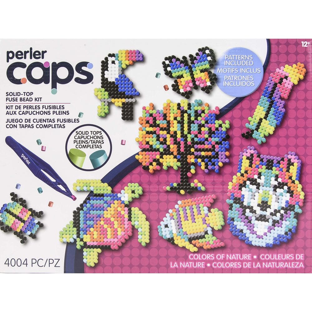 Kit de miçangas Perler Colors of Nature Deluxe Box Caps 4000 unidades