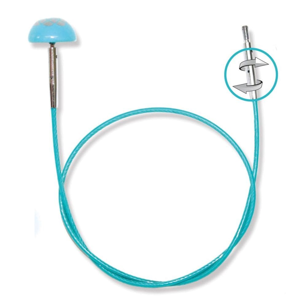 Cabo intercambiável KnitPro Swivel 360° para agulha de 100 cm