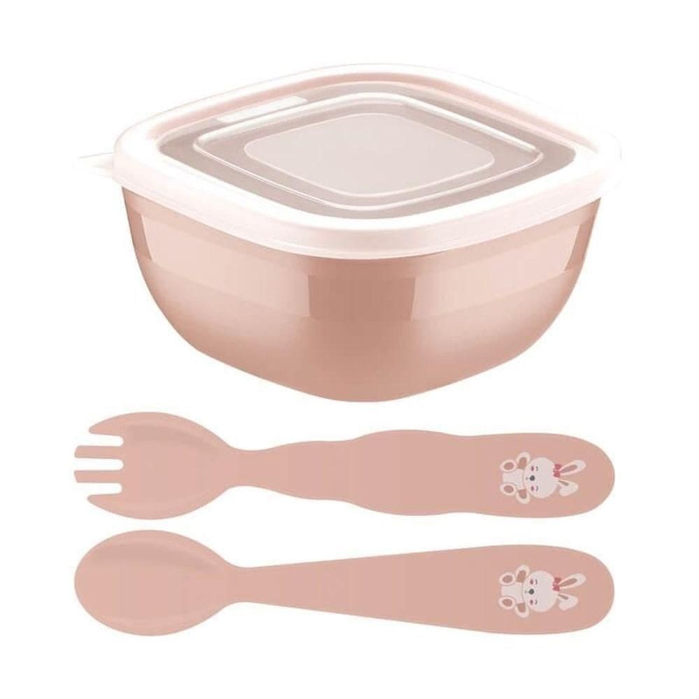 Jogo Infantil Tramontina Le Petit 3 Peças Rosa