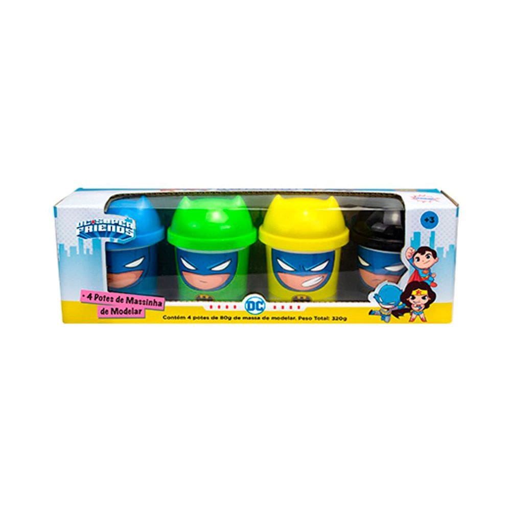 Super Friends - Massinha 4 Potes 80 G - Batman