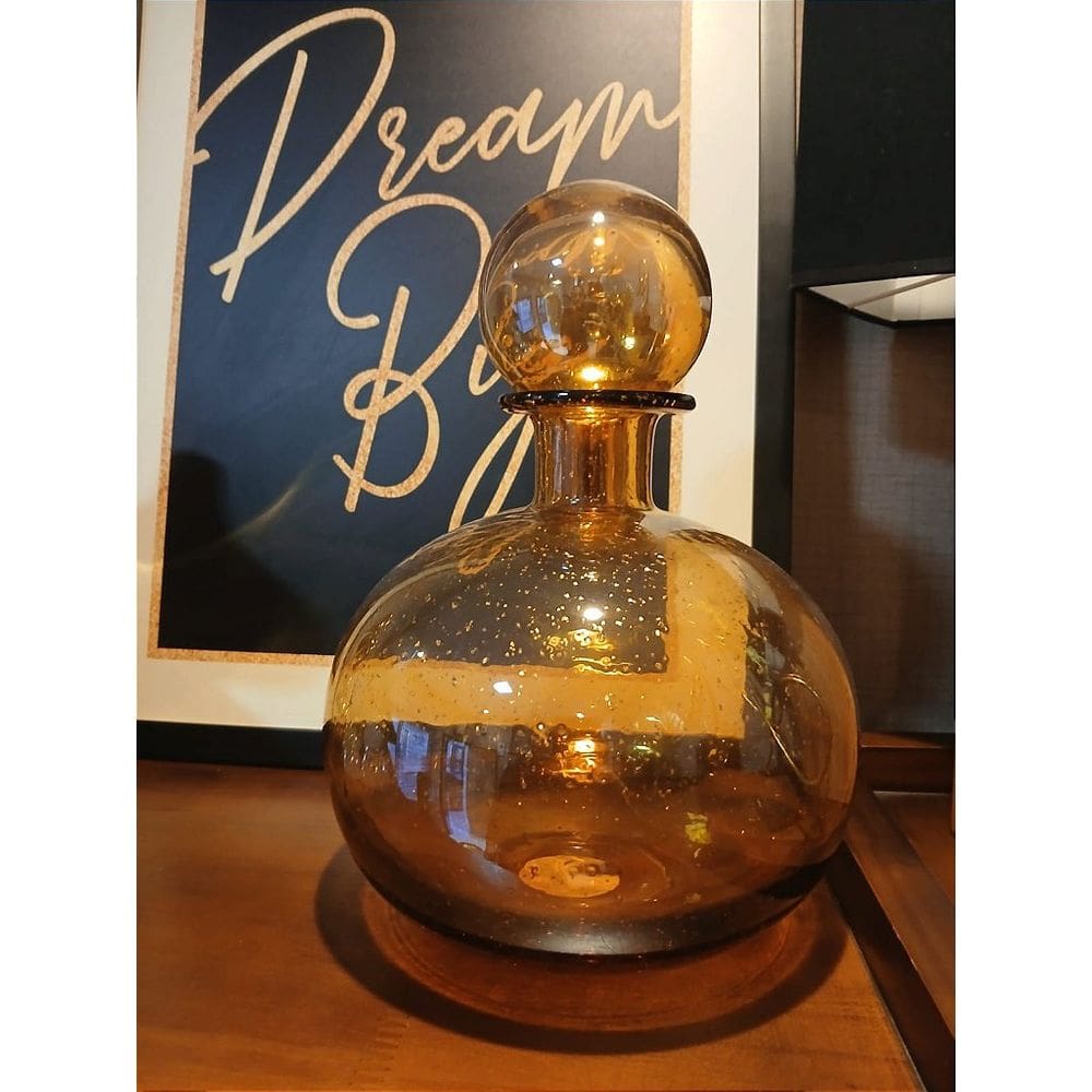 Garrafa Decorativa em Vidro