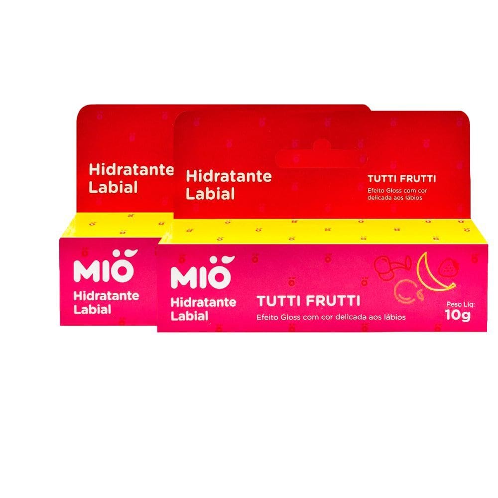 Kit 2 Hidratante Labial Mió Sabor Tutti Frutti 10g