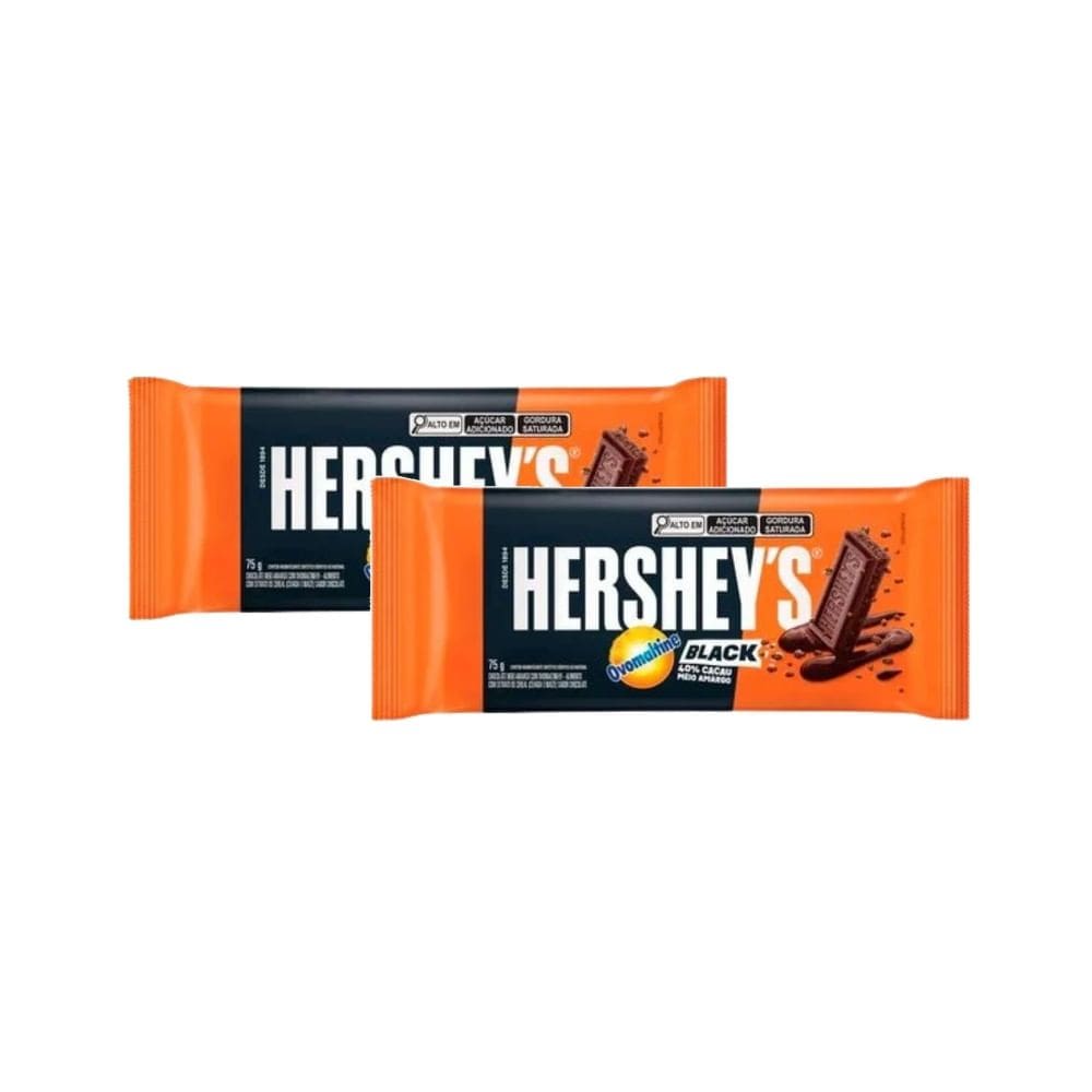 Kit 2 Chocolate Hershey`s Ovomaltine 40% Black 75g