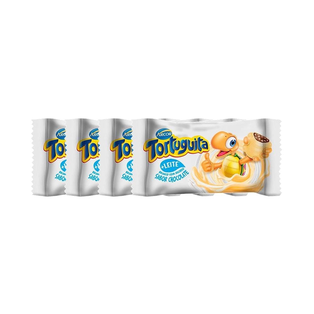 Kit 4 Chocolate Arcor Tortuguita Branco 15,5g