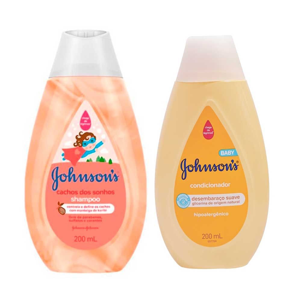 Kit 1 Shampoo Johnson`s Baby Cachos dos Sonhos 200ml