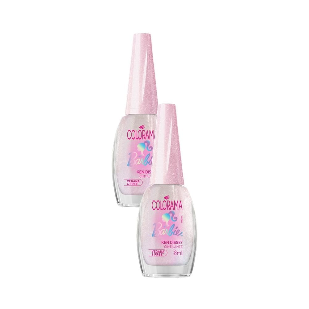 Kit 2 Esmalte Colorama Barbie Ken Disse? Cintilante 8ml