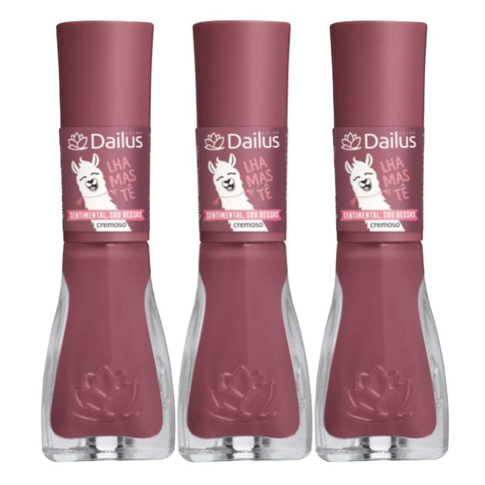 Kit 3 Esmalte Dailus Lhamastê Cor Sentimental, Sou Dessas com 8ml
