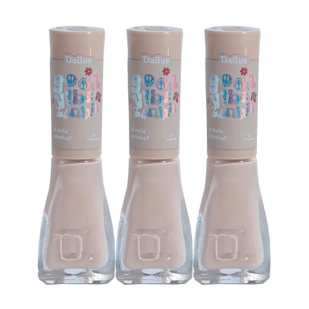 Kit 3 Esmalte Dailus Good Vibezinha É Noia Minha? 8ml