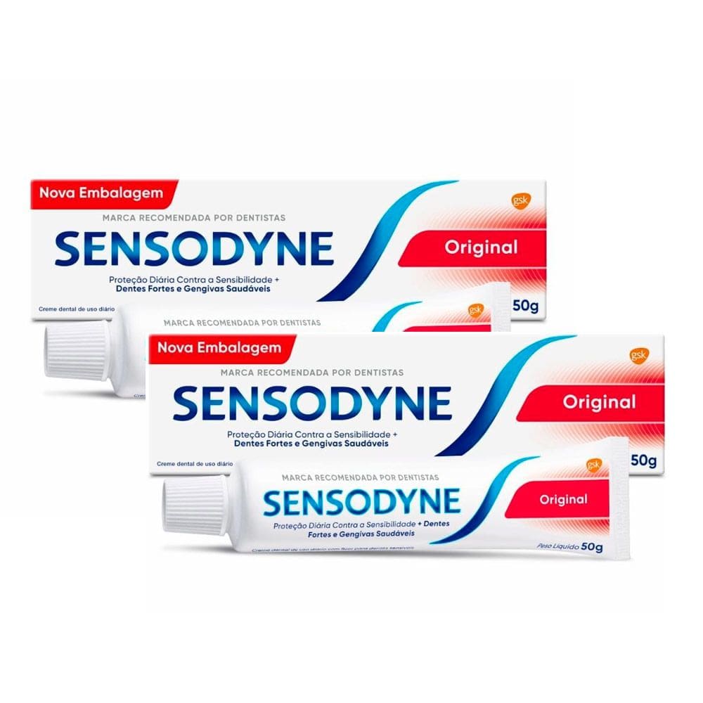 Kit 2 Creme Dental Sensodyne autêntico 50g
