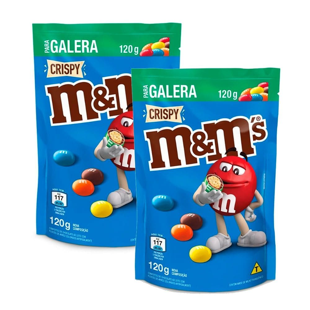 Kit 2 Chocolate M&M`S Crispy 120g