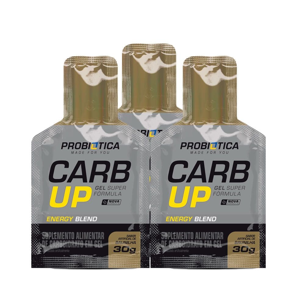 Kit 3 Carb Up Probiótica Baunilha Gel 30g