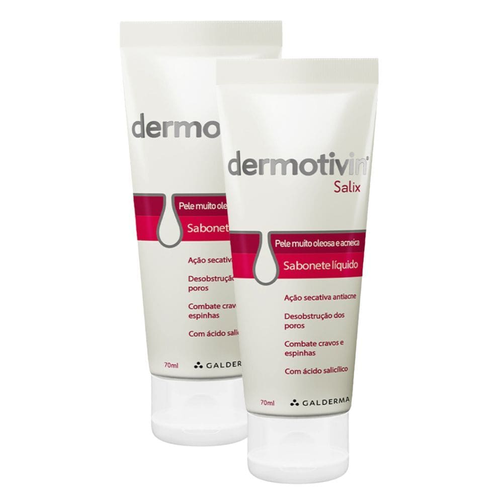 Kit 2 Dermotivin Salix Sabonete Líquido para Pele Acneica 70ml